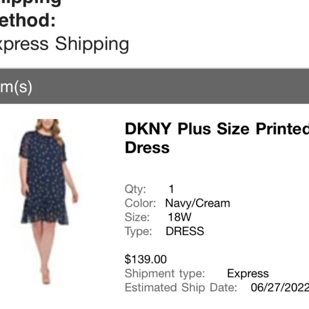 DKNY plus size printed dress - Picture 5 of 8